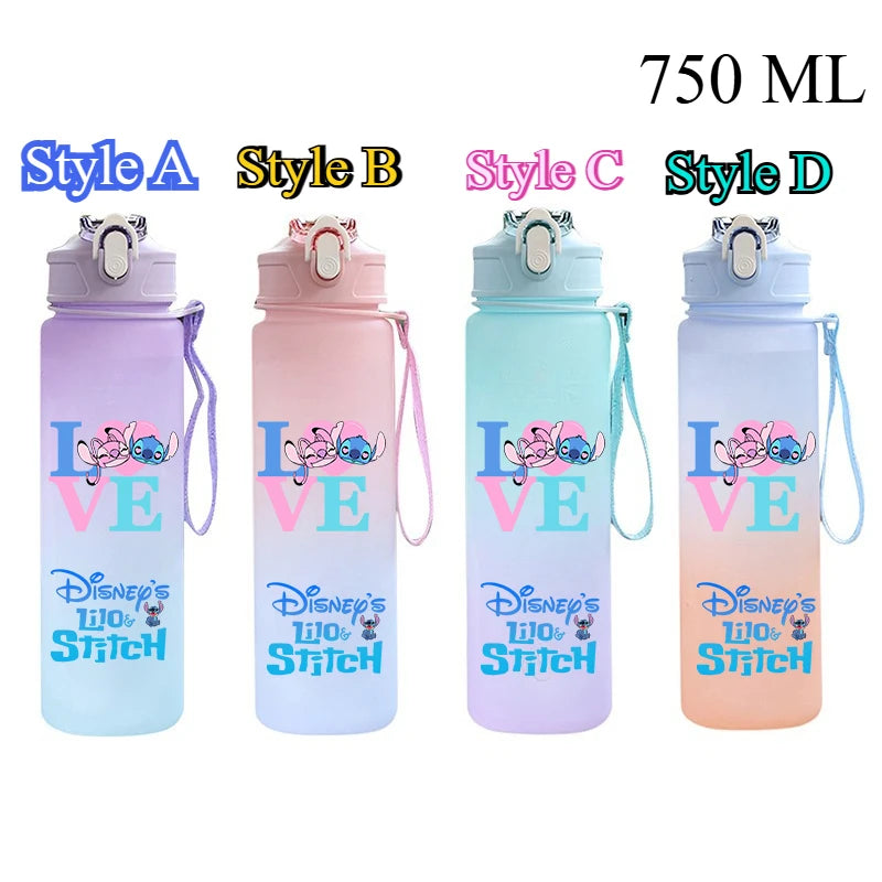 Taza de agua de 750 ml con diseño de Stitch Angel