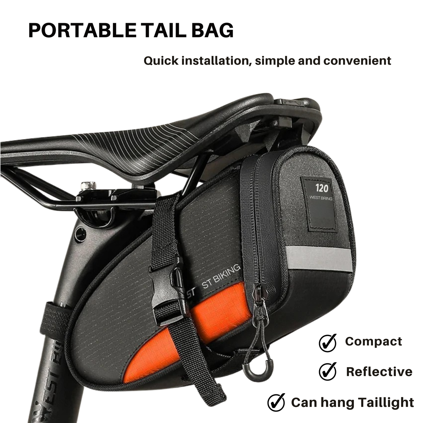 NEZIKE Bike Tail Bag <New>